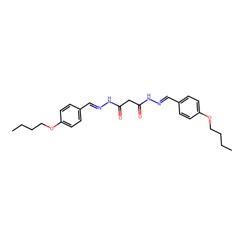 N,N'-bis[(4-butoxyphenyl)methylideneamino]propanediamide structure