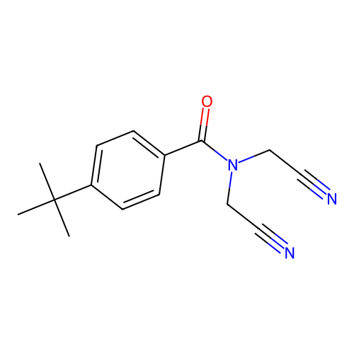 4-tert-butyl-N,N-bis(cyanomethyl)benzamide structure