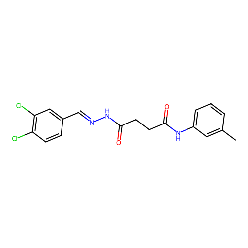 4-(2-(3,4-Dichlorobenzylidene)hydrazino)-N-(3-methylphenyl)-4-oxobutanamide structure