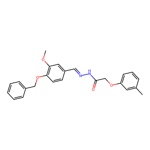 N'-(4-(Benzyloxy)-3-methoxybenzylidene)-2-(3-methylphenoxy)acetohydrazide structure