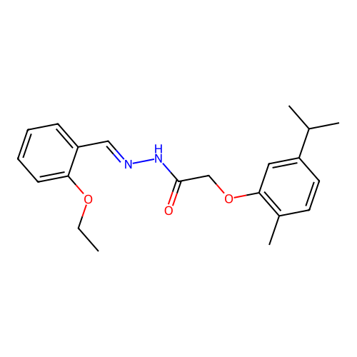 N'-(2-Ethoxybenzylidene)-2-(5-isopropyl-2-methylphenoxy)acetohydrazide structure