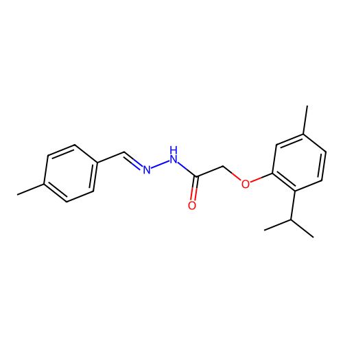 2-(2-Isopropyl-5-methylphenoxy)-N'-(4-methylbenzylidene)acetohydrazide structure