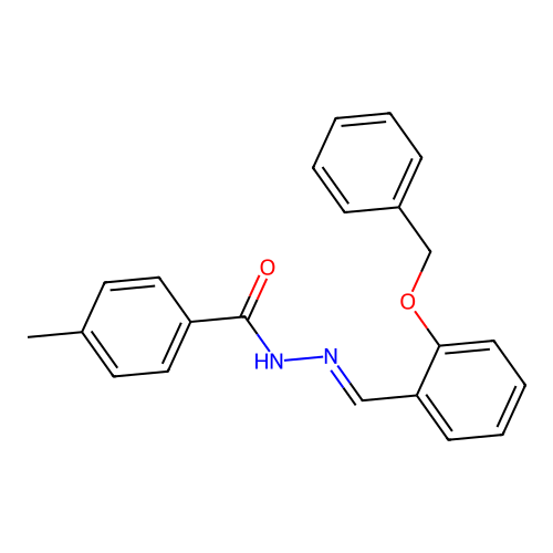 4-methyl-N-[(2-phenylmethoxyphenyl)methylideneamino]benzamide structure