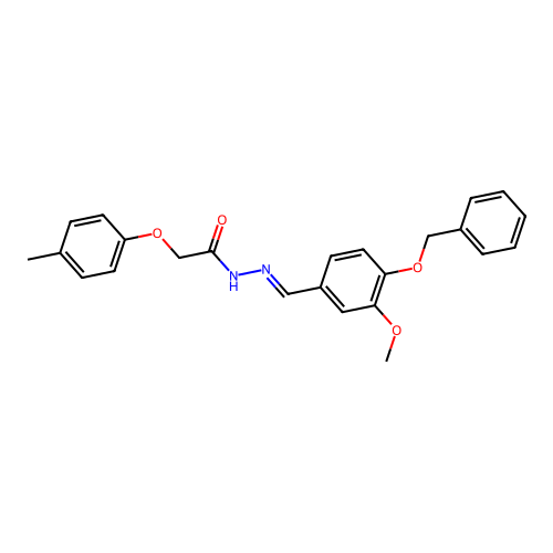 N'-(4-(Benzyloxy)-3-methoxybenzylidene)-2-(4-methylphenoxy)acetohydrazide structure