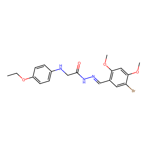 N'-(5-Bromo-2,4-dimethoxybenzylidene)-2-(4-ethoxyanilino)acetohydrazide structure