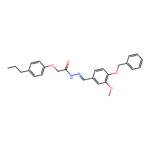 N'-(4-(Benzyloxy)-3-methoxybenzylidene)-2-(4-propylphenoxy)acetohydrazide structure
