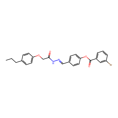 4-(2-((4-Propylphenoxy)acetyl)carbohydrazonoyl)phenyl 3-bromobenzoate structure