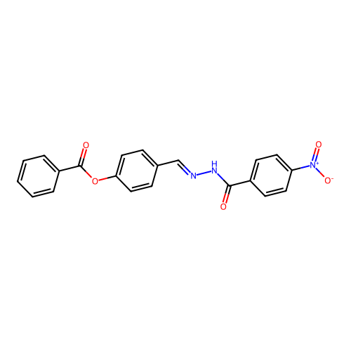 [4-[[(4-Nitrobenzoyl)hydrazinylidene]methyl]phenyl] benzoate structure