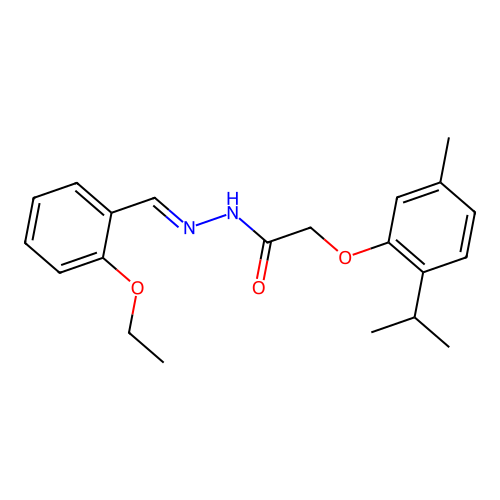 N'-(2-Ethoxybenzylidene)-2-(2-isopropyl-5-methylphenoxy)acetohydrazide structure