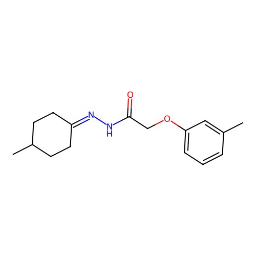 N'-(4-methylcyclohexylidene)-2-(3-methylphenoxy)acetohydrazide structure