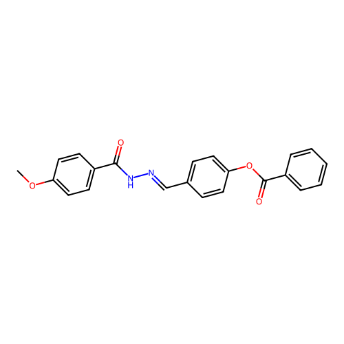 [4-[[(4-Methoxybenzoyl)hydrazinylidene]methyl]phenyl] benzoate structure