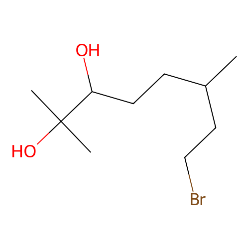 8-Bromo-2,6-dimethyloctane-2,3-diol structure