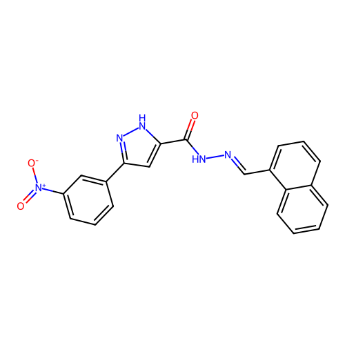 N'-(1-Naphthylmethylene)-3-(3-nitrophenyl)-1H-pyrazole-5-carbohydrazide structure