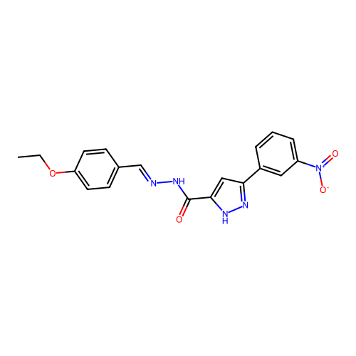 N'-(4-Ethoxybenzylidene)-3-(3-nitrophenyl)-1H-pyrazole-5-carbohydrazide structure