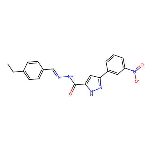 N'-(4-Ethylbenzylidene)-3-(3-nitrophenyl)-1H-pyrazole-5-carbohydrazide structure