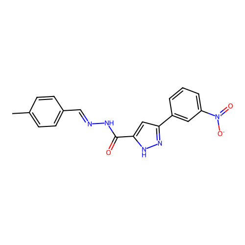 N'-(4-Methylbenzylidene)-3-(3-nitrophenyl)-1H-pyrazole-5-carbohydrazide structure
