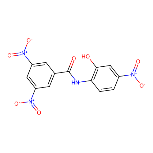 N-(2-Hydroxy-4-nitrophenyl)-3,5-dinitrobenzamide structure