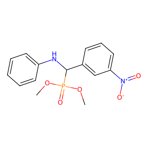 Dimethyl [(3-nitrophenyl)(phenylamino)methyl]phosphonate structure