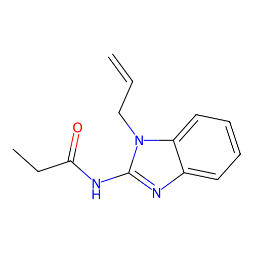 N-[1-(prop-2-en-1-yl)-1H-benzimidazol-2-yl]propanamide structure
