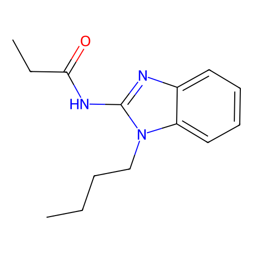 N-(1-butyl-1H-benzimidazol-2-yl)propanamide structure