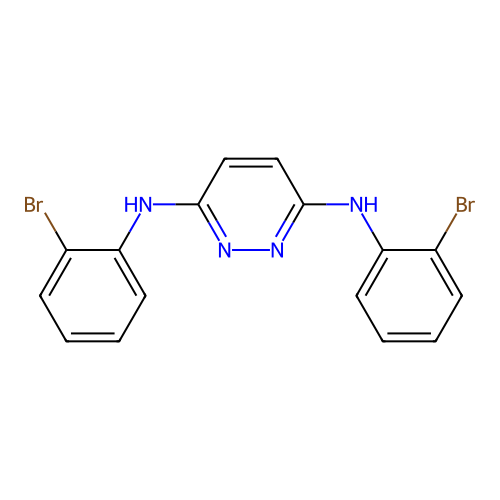 N3,N6-bis(2-bromophenyl)pyridazine-3,6-diamine structure