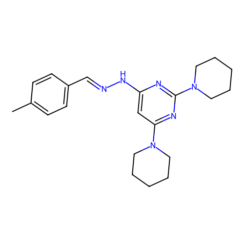 4-Methylbenzaldehyde (2,6-dipiperidin-1-ylpyrimidin-4-yl)hydrazone structure