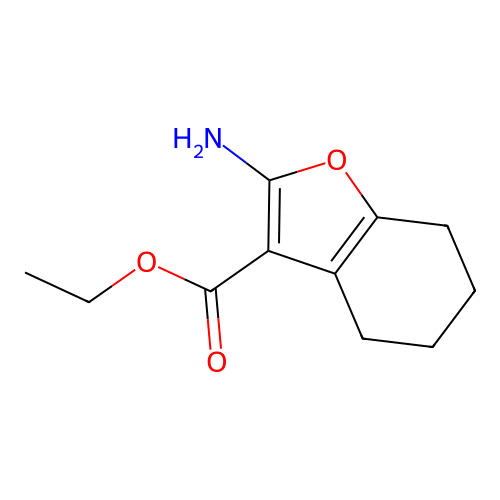 Ethyl 2-amino-4,5,6,7-tetrahydrobenzofuran-3-carboxylate structure