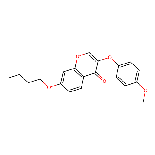 7-butoxy-3-(4-methoxyphenoxy)-4H-chromen-4-one structure