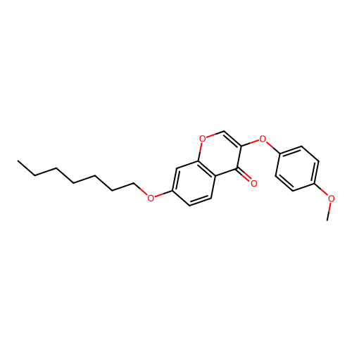 7-(heptyloxy)-3-(4-methoxyphenoxy)-4H-chromen-4-one structure