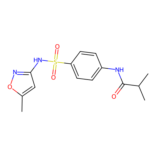 N-(4-(N-(5-methylisoxazol-3-yl)sulfamoyl)phenyl)isobutyramide structure