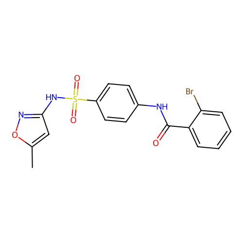 2-bromo-N-(4-{[(5-methyl-3-isoxazolyl)amino]sulfonyl}phenyl)benzamide structure