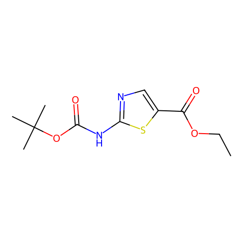 Ethyl 2-((tert-butoxy(hydroxy)methylidene)amino)-1,3-thiazole-5-carboxylate structure