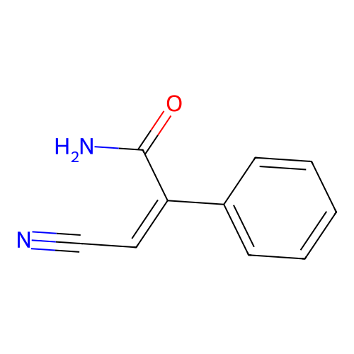 (2Z)-3-Cyano-2-phenylprop-2-enamide structure
