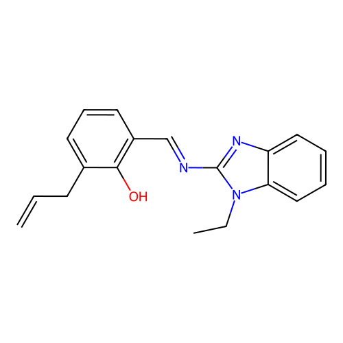 2-[(1-Ethylbenzimidazol-2-yl)iminomethyl]-6-prop-2-enylphenol structure