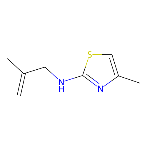 4-methyl-N-(2-methylprop-2-enyl)-1,3-thiazol-2-amine structure
