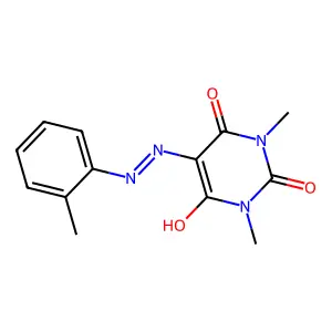1,3-Dimethyl-5-[(2-methylphenyl)hydrazinylidene]-1,3-diazinane-2,4,6-trione structure