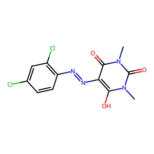 5-[(2,4-Dichlorophenyl)hydrazinylidene]-1,3-dimethyl-1,3-diazinane-2,4,6-trione structure