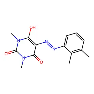 5-[(2,3-Dimethylphenyl)hydrazinylidene]-1,3-dimethyl-1,3-diazinane-2,4,6-trione structure