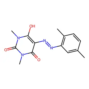 5-[(2,5-Dimethylphenyl)hydrazinylidene]-1,3-dimethyl-1,3-diazinane-2,4,6-trione structure
