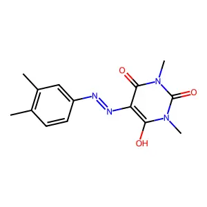 5-[(3,4-Dimethylphenyl)hydrazinylidene]-1,3-dimethyl-1,3-diazinane-2,4,6-trione structure