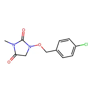 Hydantoin, 1-((p-chlorobenzyl)oxy)-3-methyl- structure
