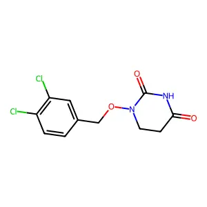 2,4(1H,3H)-Pyrimidinedione, 5,6-dihydro-1-(3,4-dichlorobenzyloxy)- structure