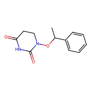 2,4(1H,3H)-Pyrimidinedione, 5,6-dihydro-1-(alpha-methylbenzyloxy)- structure