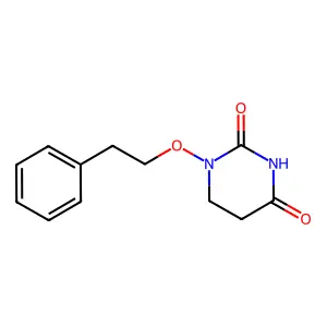 2,4(1H,3H)-Pyrimidinedione, 5,6-dihydro-1-phenethyloxy- structure
