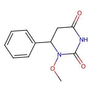 2,4(1H,3H)-Pyrimidinedione, 5,6-dihydro-1-methoxy-6-phenyl- structure