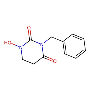 2,4(1H,3H)-Pyrimidinedione, 5,6-dihydro-3-benzyl-1-hydroxy- structure