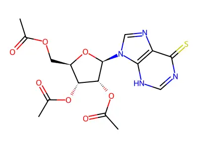 6-Thioinosine 2',3',5'-triacetate structure
