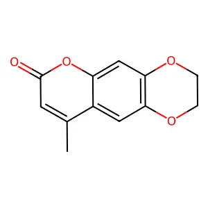 7H-Pyrano(2,3-g)-1,4-benzodioxin-7-one, 2,3-dihydro-9-methyl- structure