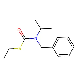 Carbamothioic acid, (1-methylethyl)(phenylmethyl)-, S-ethyl ester structure