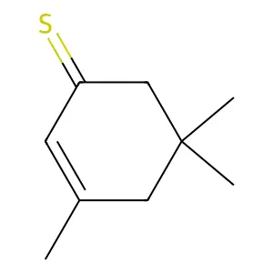 2-Cyclohexene-1-thione, 3,5,5-trimethyl- structure
